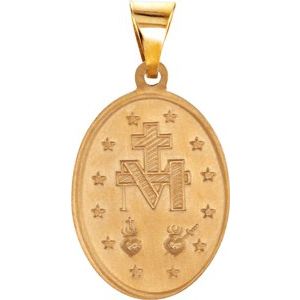 14K GOLD HOLLOW MIRACULOUS MEDAL
