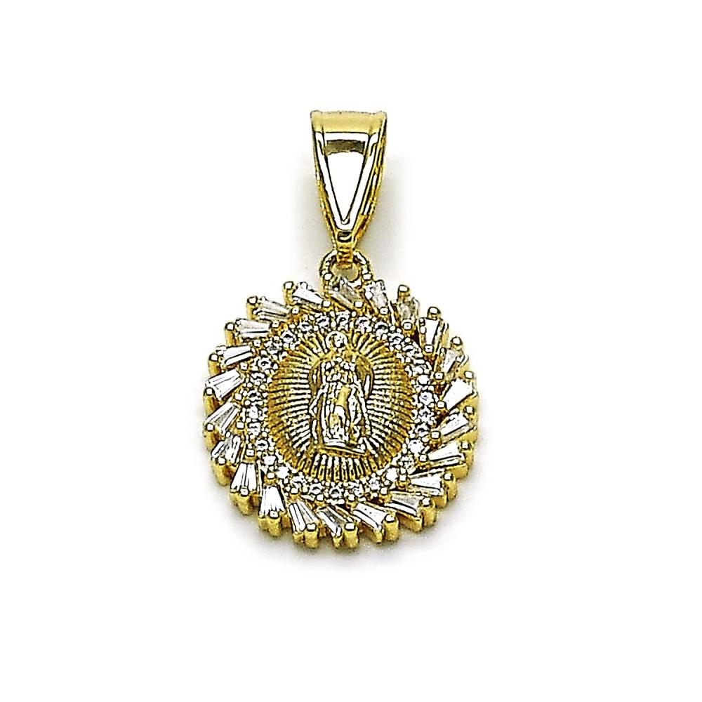 cubic zirconia Guadalupe medal-MD369