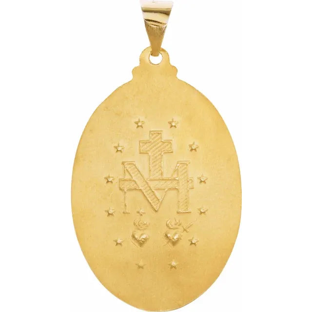 14K Hollow Miraculous Medal