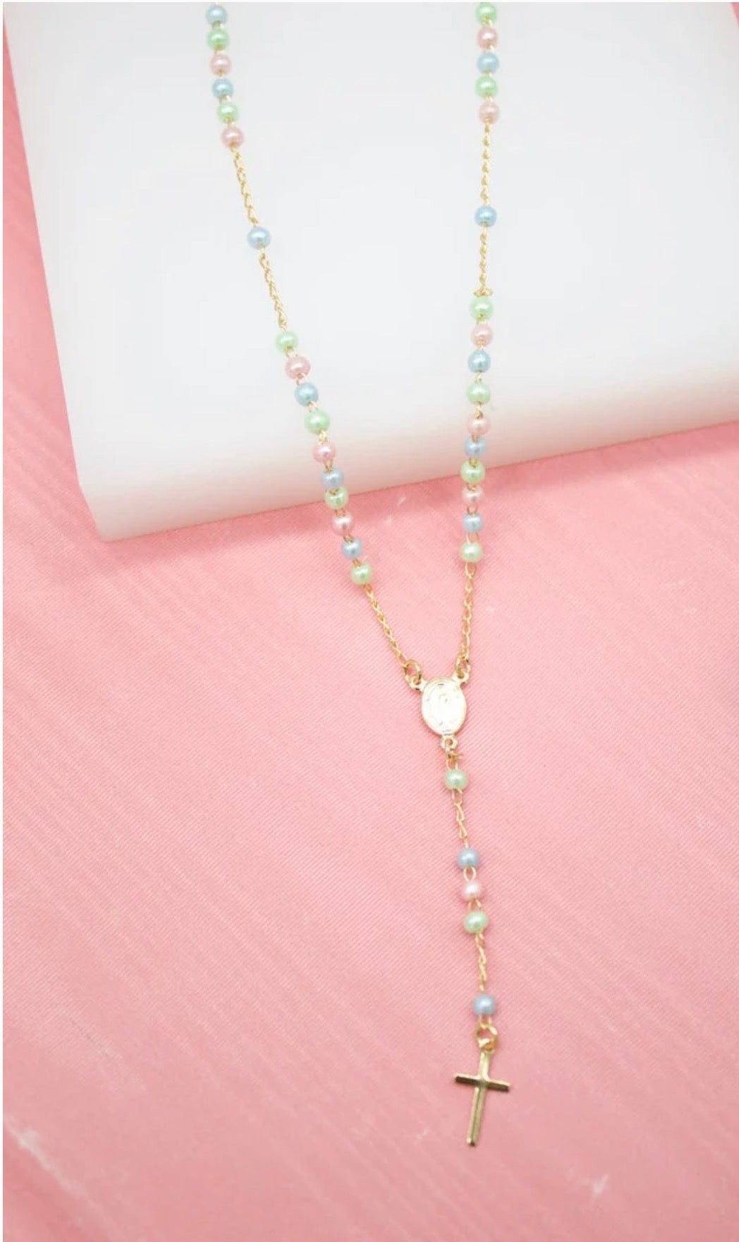 color beads Rosary necklace RO255